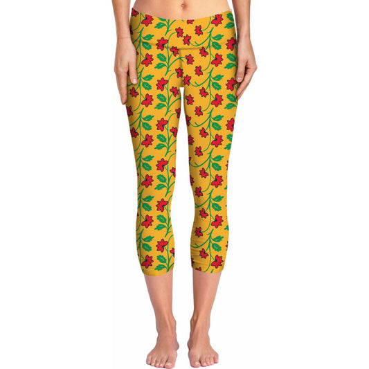 Frida Kahlo Flower Pattern Yoga Pants