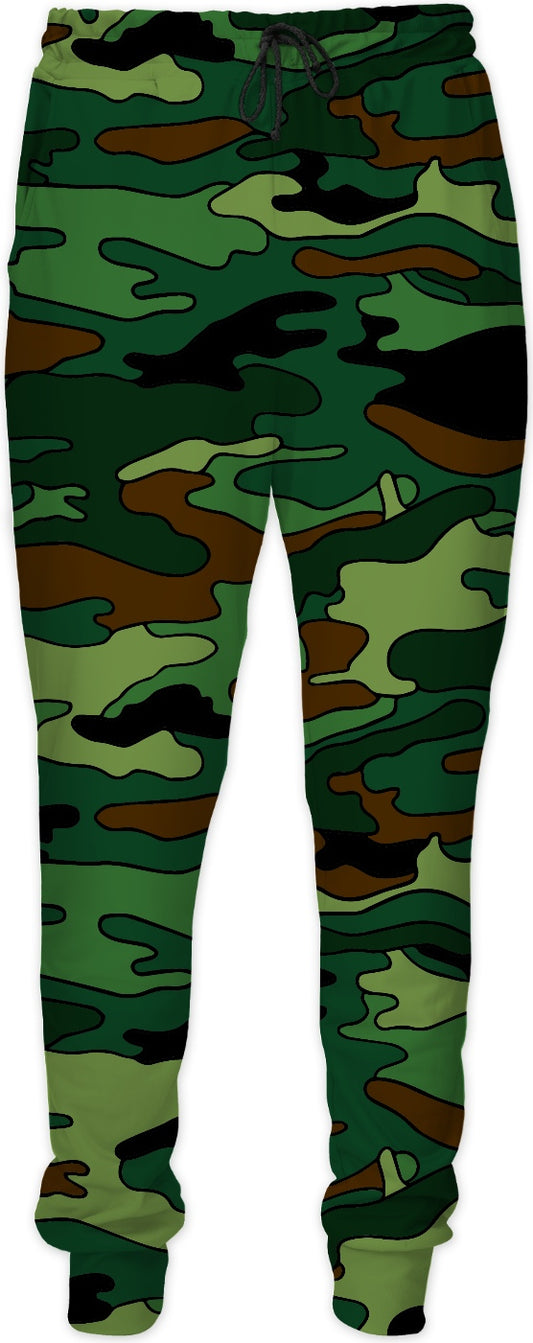 Green & Brown Camouflage Joggers