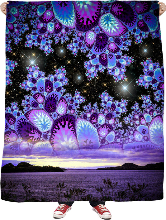 Purple Diamond Sky Fleece Blanket