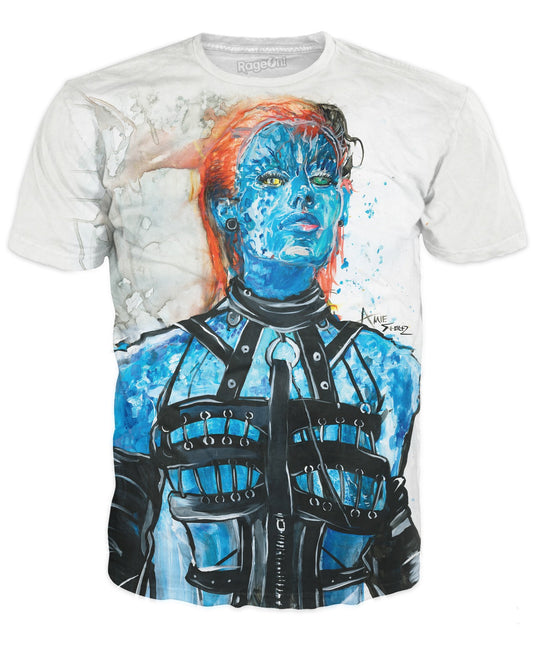 Lady in Blue T-Shirt