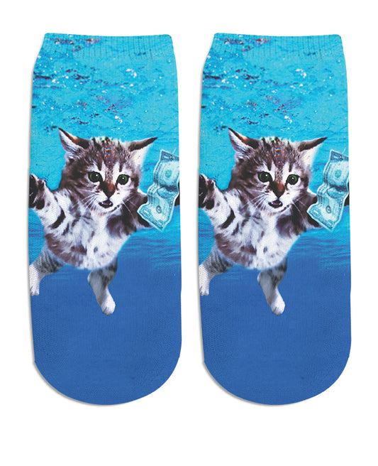 Cat Cobain Ankle Socks