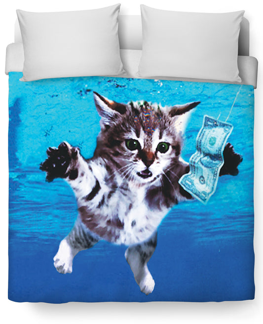 Cat Cobain Duvet Cover