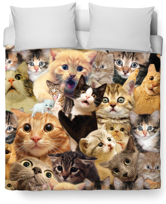 Surprised Cats Duvet Cover Set