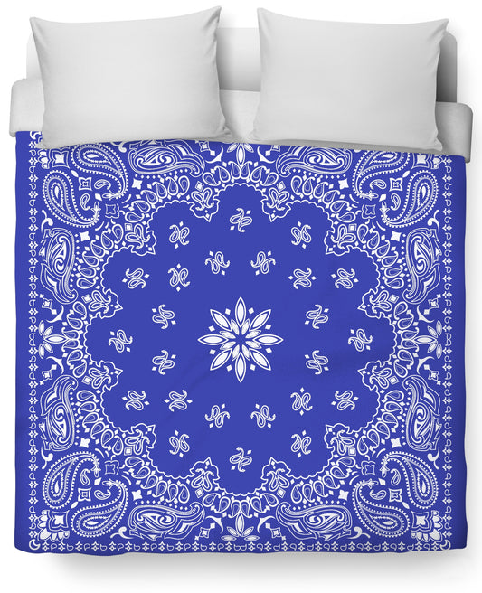 Blue Bandana Duvet Cover Set