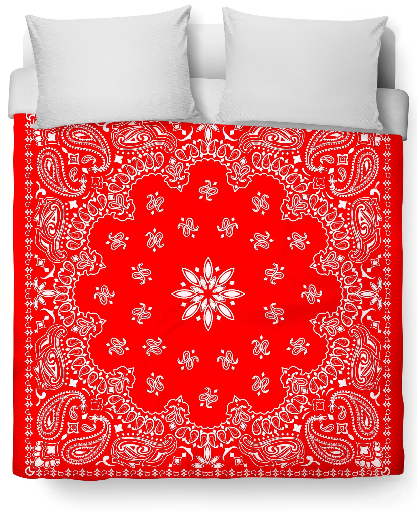 Red Bandana Duvet Cover Set