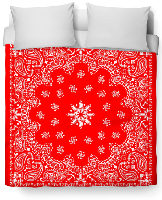 Red Bandana Duvet Cover Set