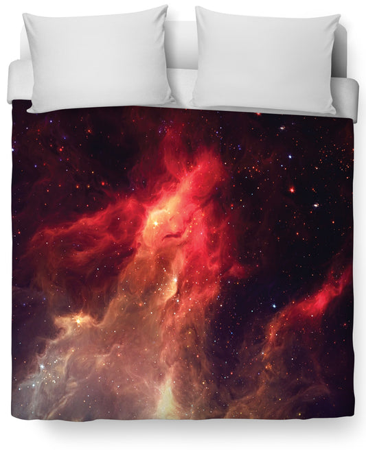 Crimson Nebula Duvet Cover Set