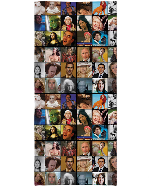 Nicolas Cage Rage Faces Beach Towel