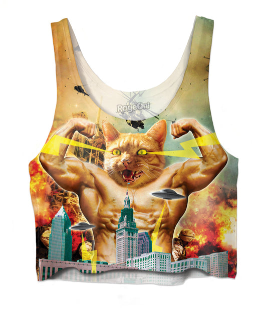 Godzilla Cat Crop Top