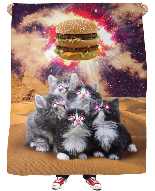 Worship the Burger Fleece Blanket