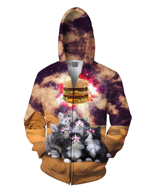 Worship the Burger Zip-Up Hoodie