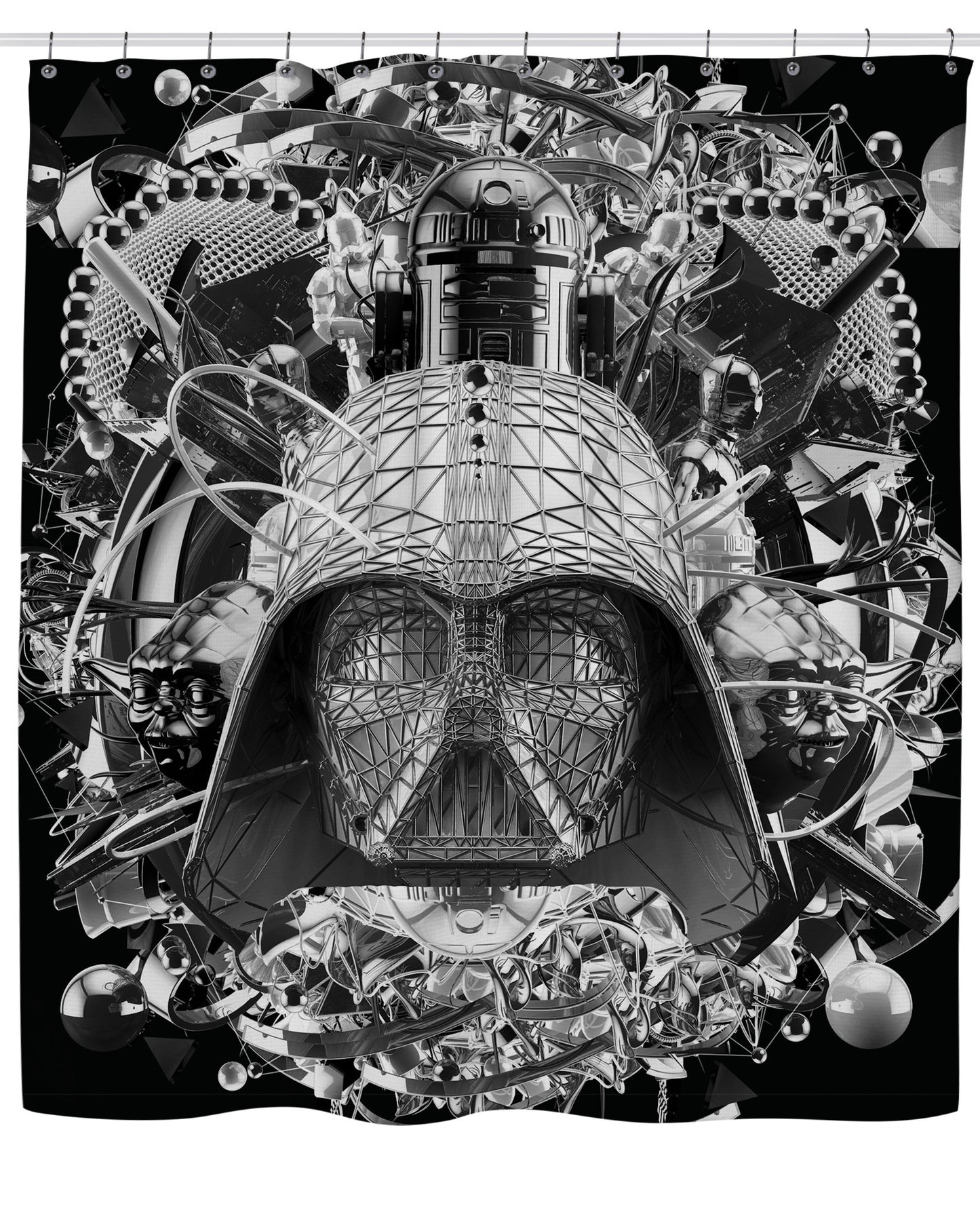 Star Wars B&W Shower Curtain