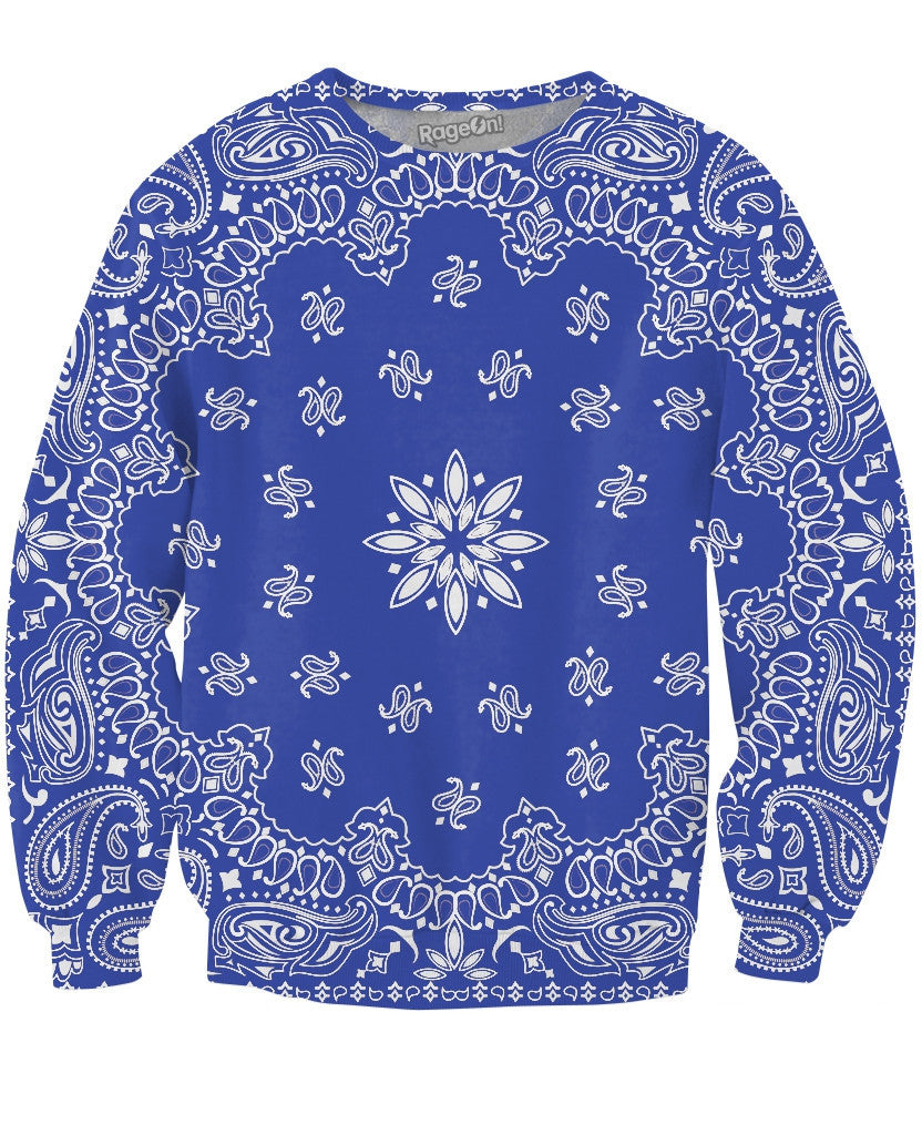 Blue Bandana Crewneck Sweatshirt