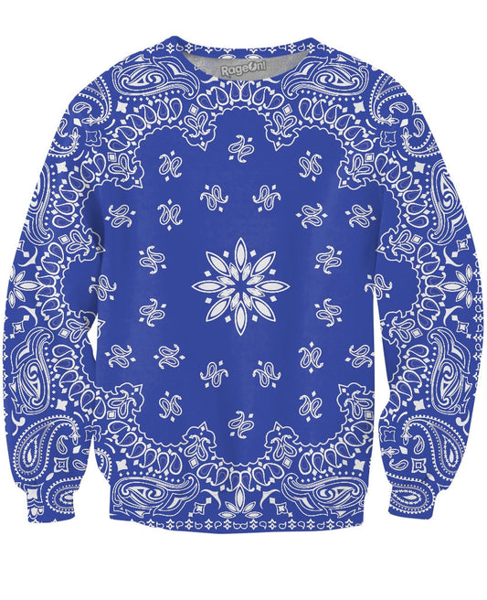 Blue Bandana Crewneck Sweatshirt