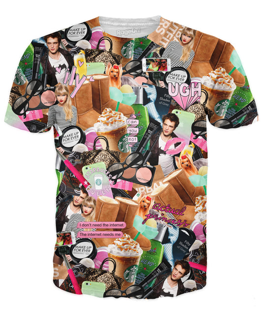 White Girl Collage T-Shirt