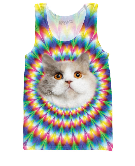 Cat Into the Rainbow Tank Top