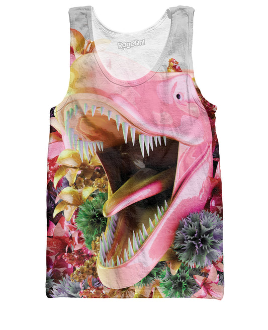 Floral T-Rex Tank Top