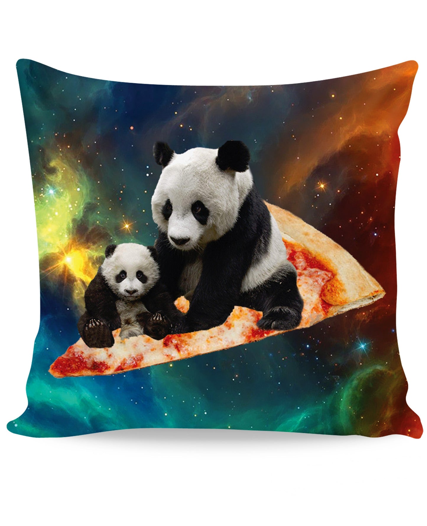 Space Pizza Panda Couch Pillow