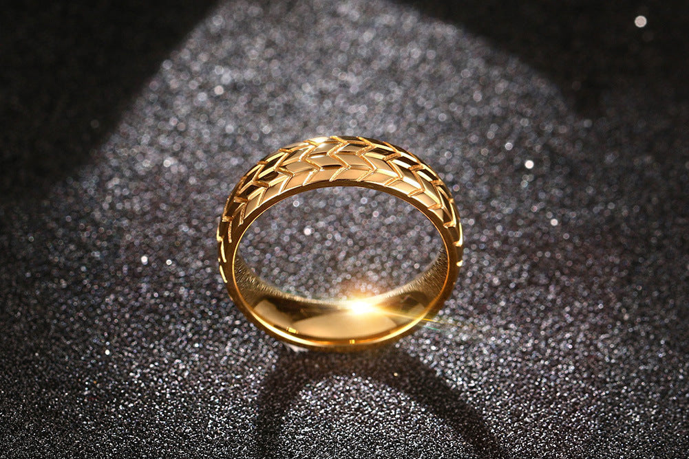 Gold Carbon Fiber Tire Ring
