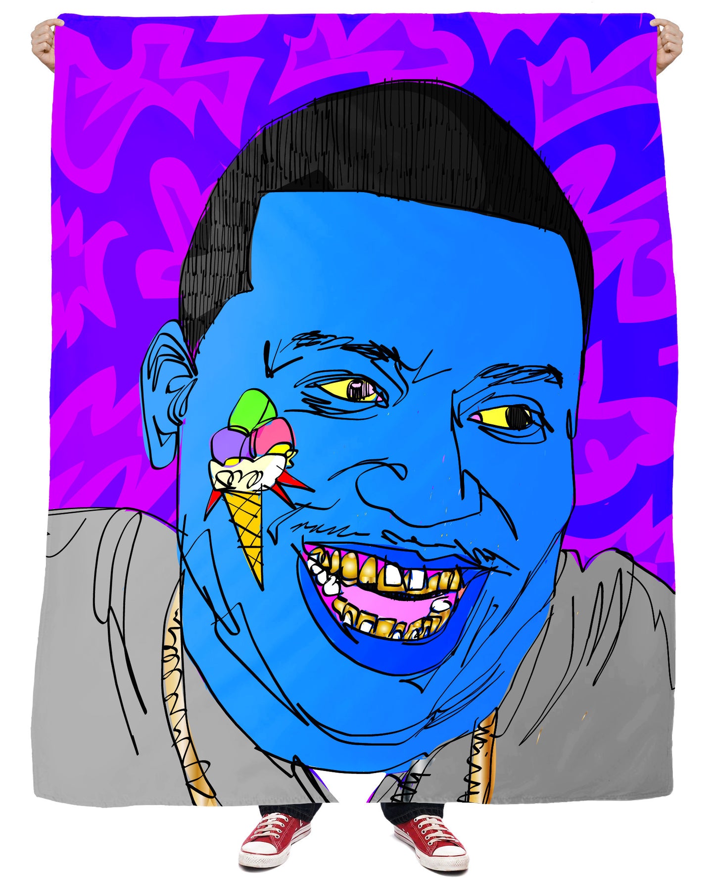 Gucci Mane Fleece Blanket