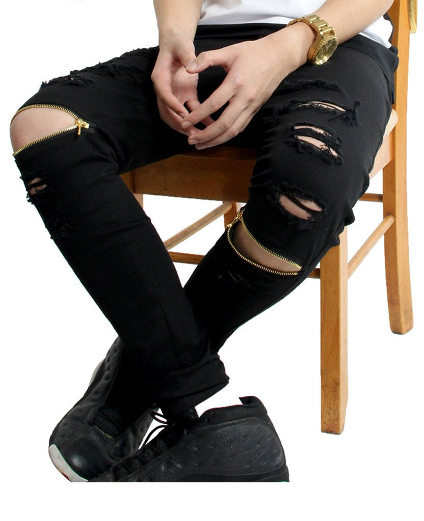 Gold Zipper Pants
