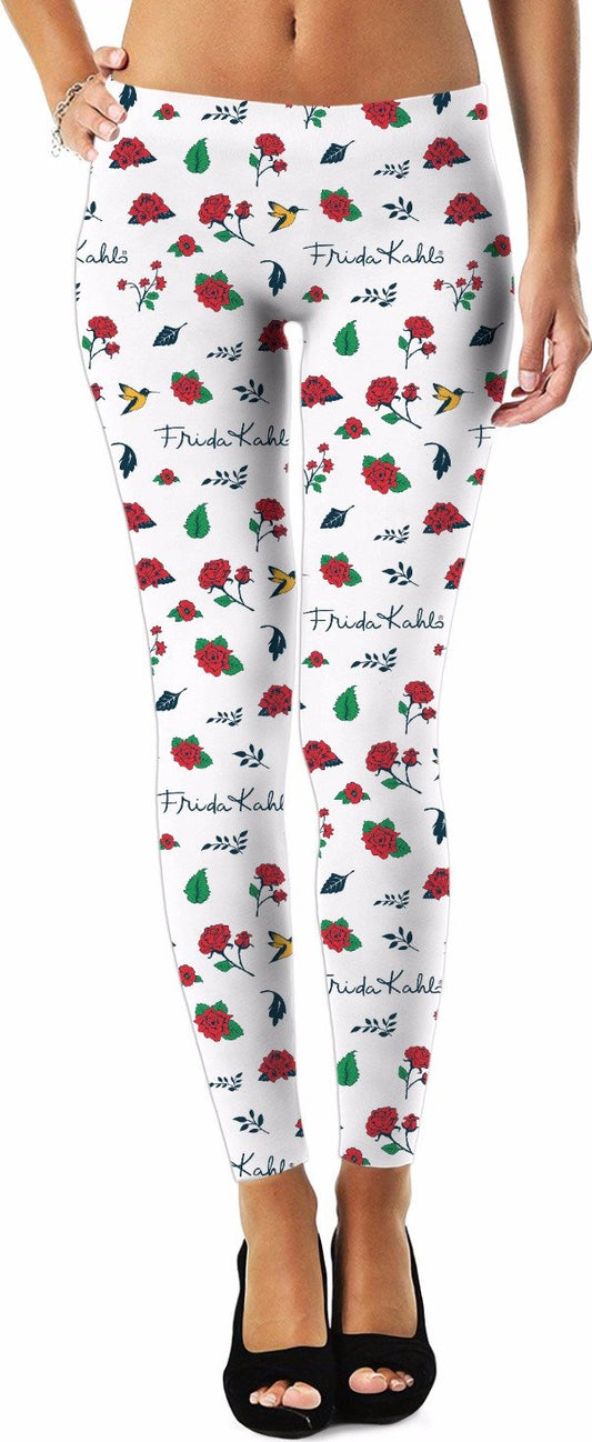 Frida Kahlo Birds & Roses Pattern Leggings