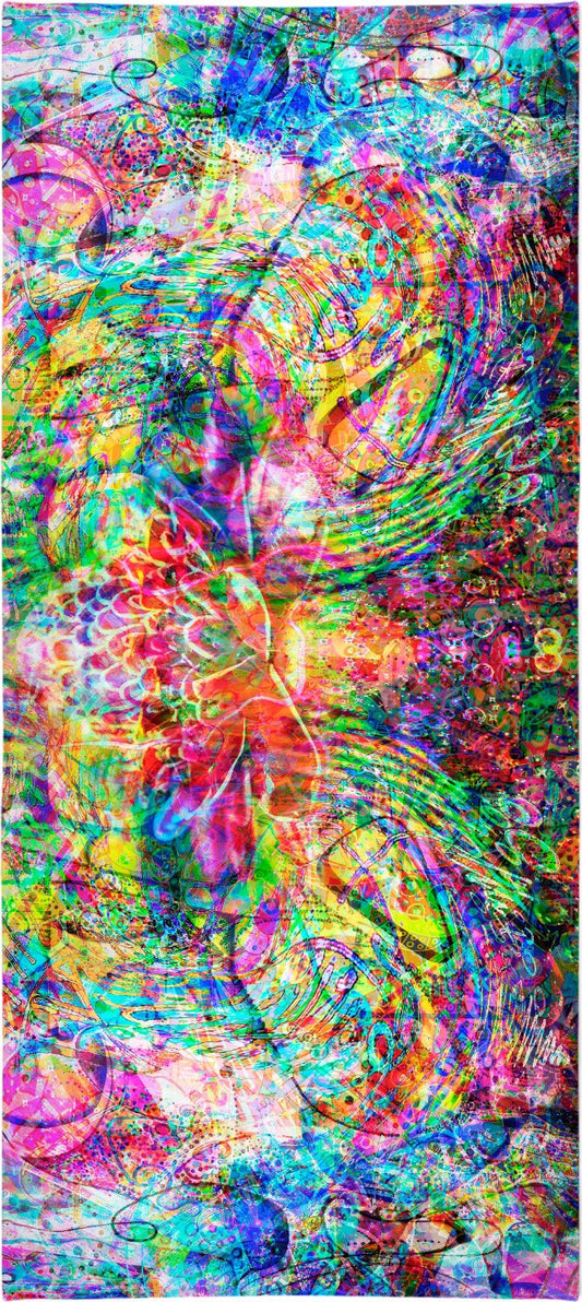 Flower Fountain (Collaboration with Vytas Sakalas) Beach Towel