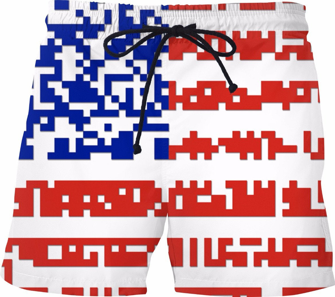 BON CYBER AMERICAN FLAG Swim Trunks