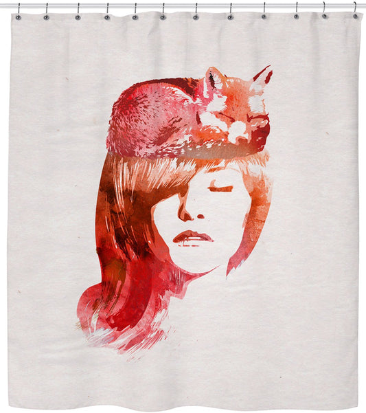 Sleep Fox Shower Curtain