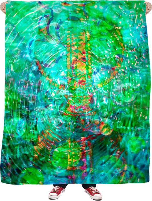 Green Love Potion 7 Fleece Blanket