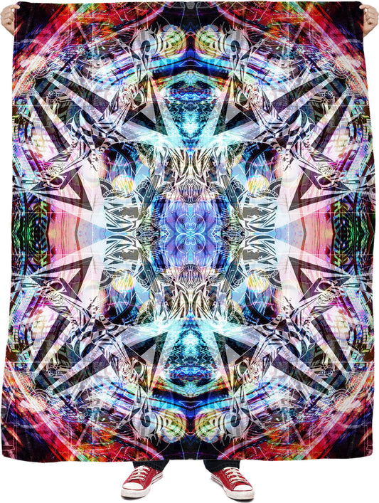 Come Closer White Star Fleece Blanket