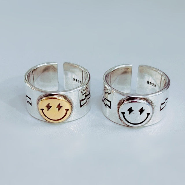 DreamySky Punk Vintage Drew Smile Face Ring