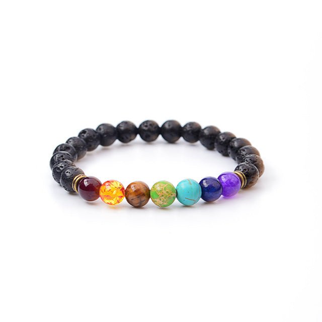 Balance Chakra Healing Lava Stone Bracelet