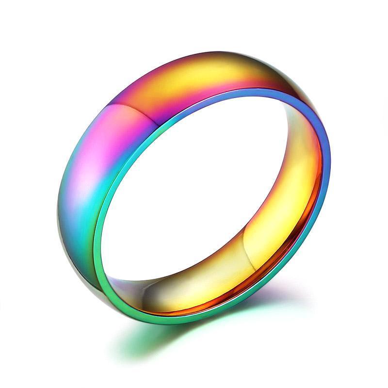 Junky Rings Gay Pride Rainbow Titanium Ring – RageJunkie